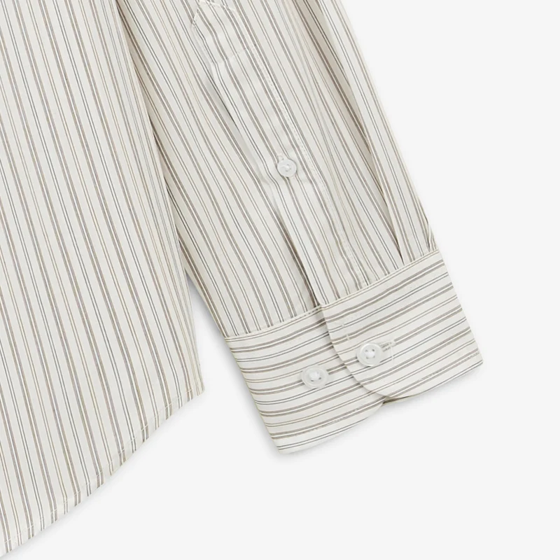 Chemise manches longues en coton à rayures Charles SBPLAY