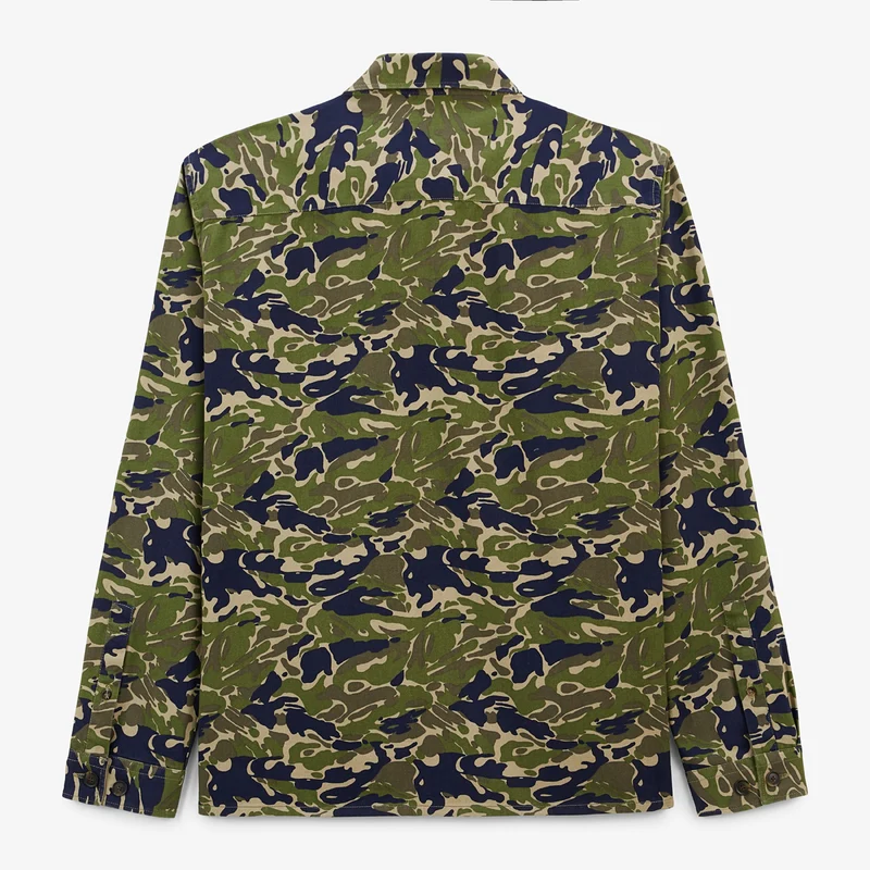 Surchemise en coton motif camouflage Clovis
