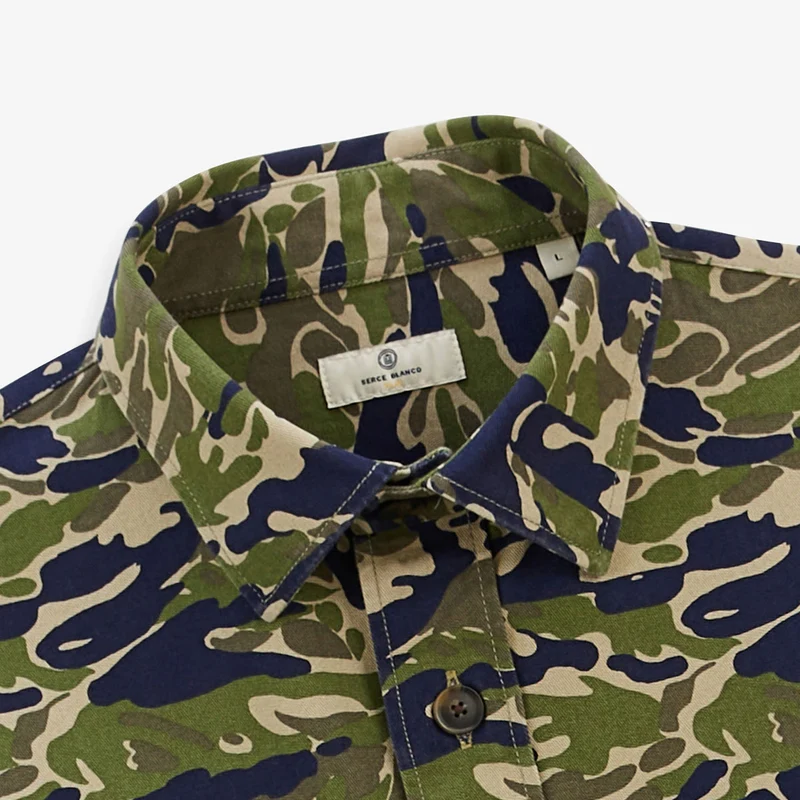 Surchemise en coton motif camouflage Clovis