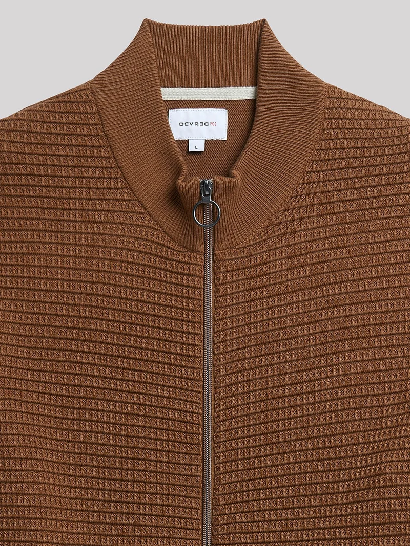 Cardigan col montant