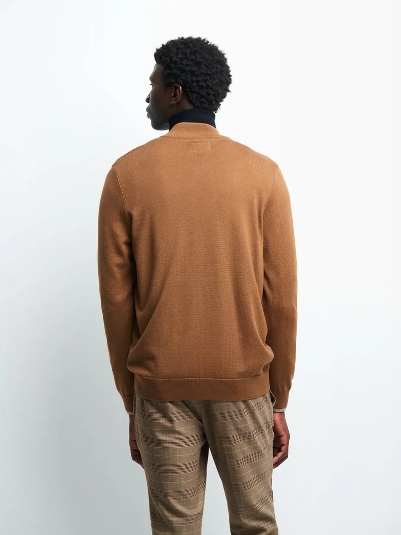Cardigan col montant