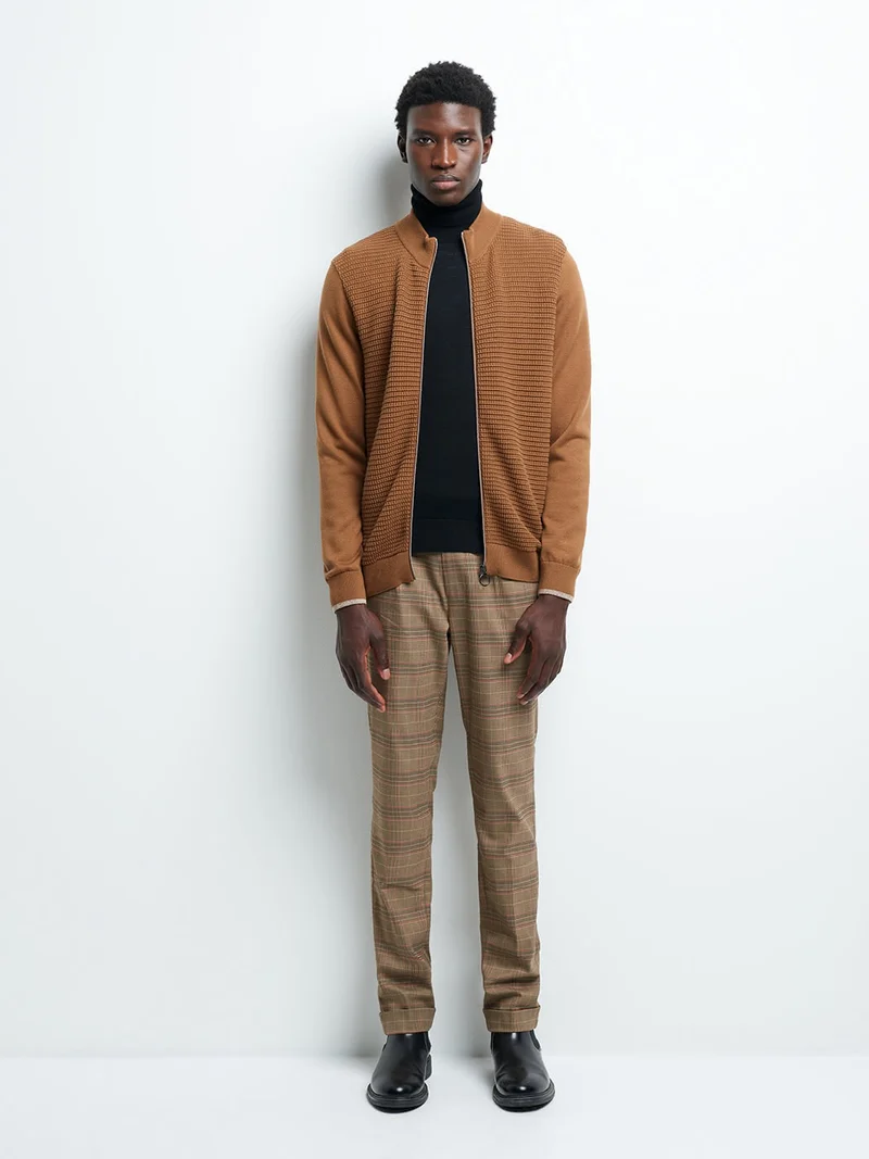 Cardigan col montant