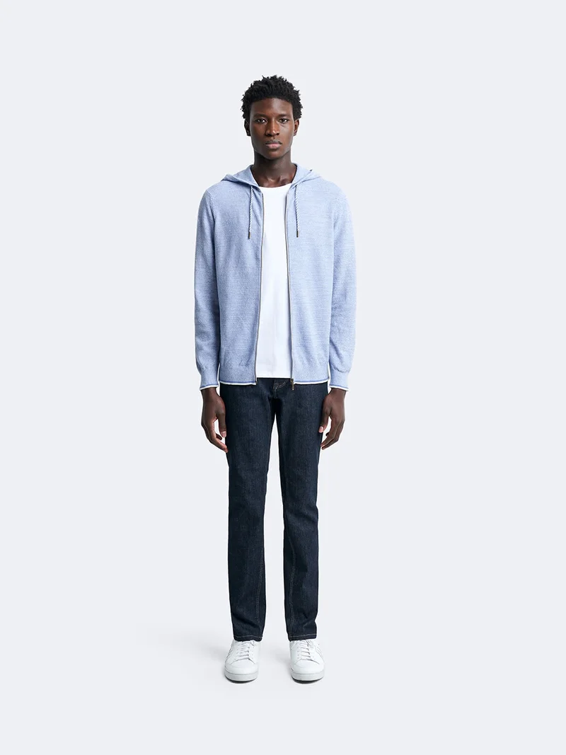Cardigan à capuche en coton