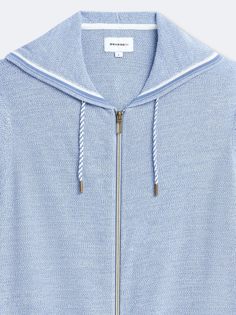 Cardigan à capuche en coton