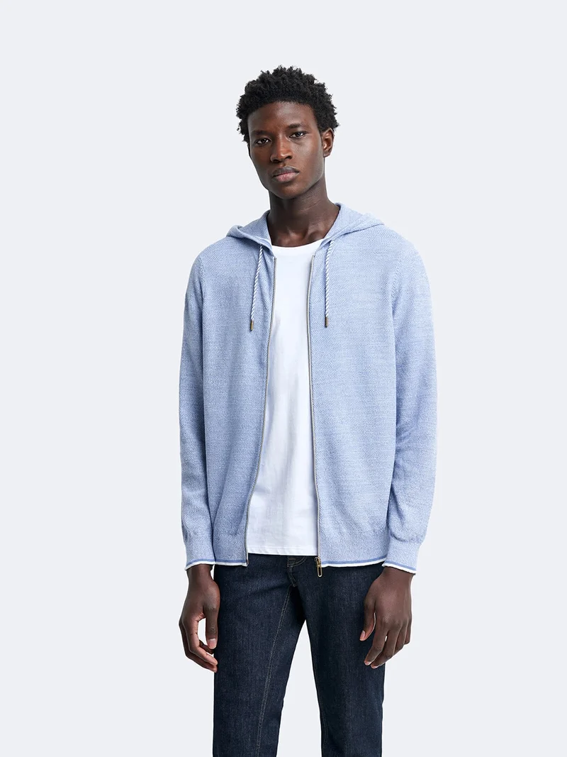 Cardigan à capuche en coton