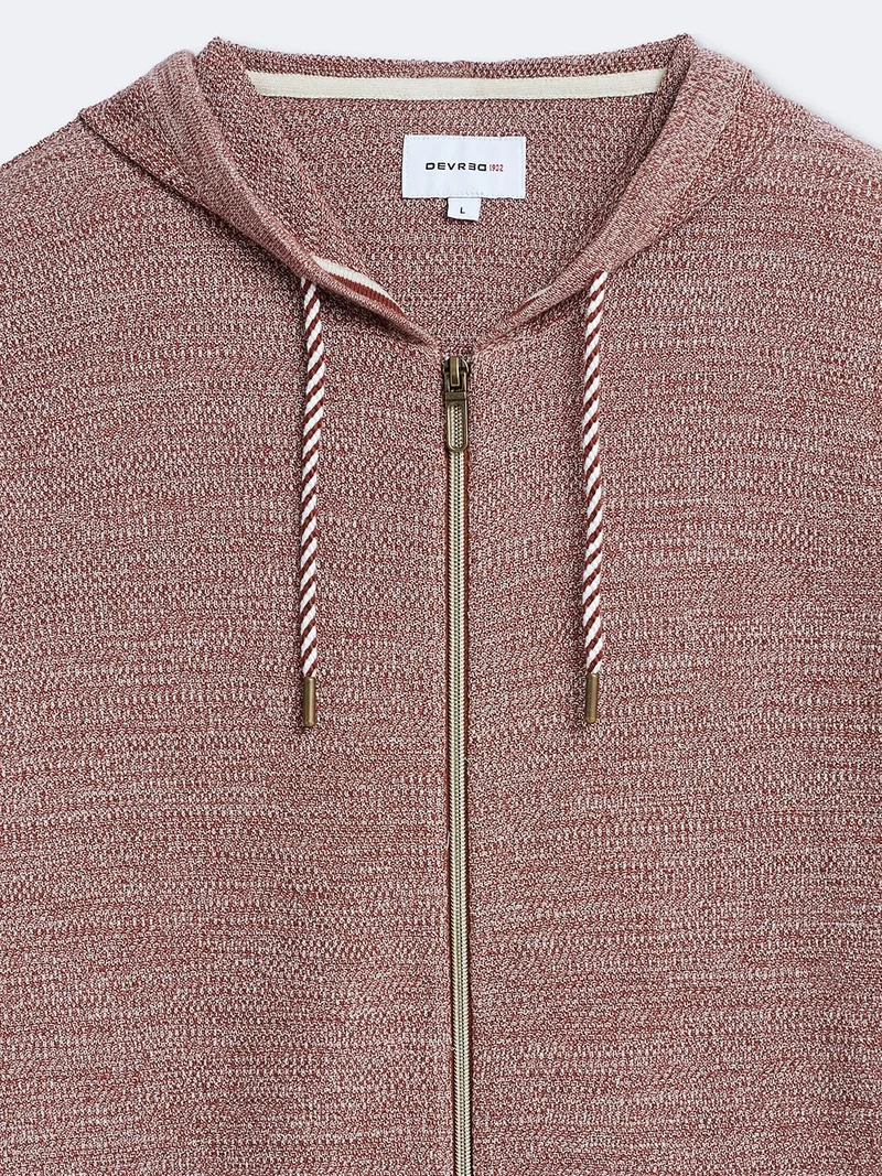 Cardigan à capuche en coton