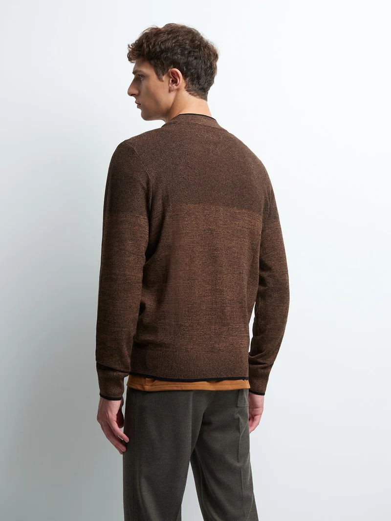 Cardigan col teddy en viscose certifiée