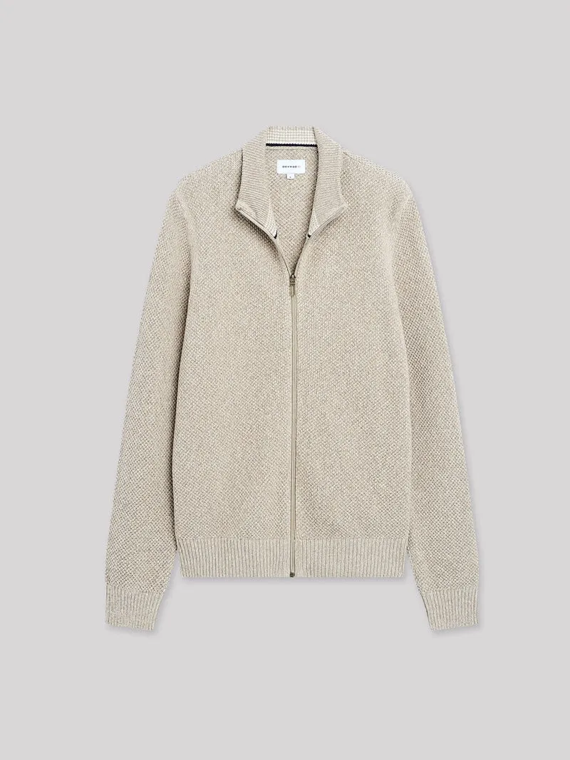 Cardigan col montant en coton