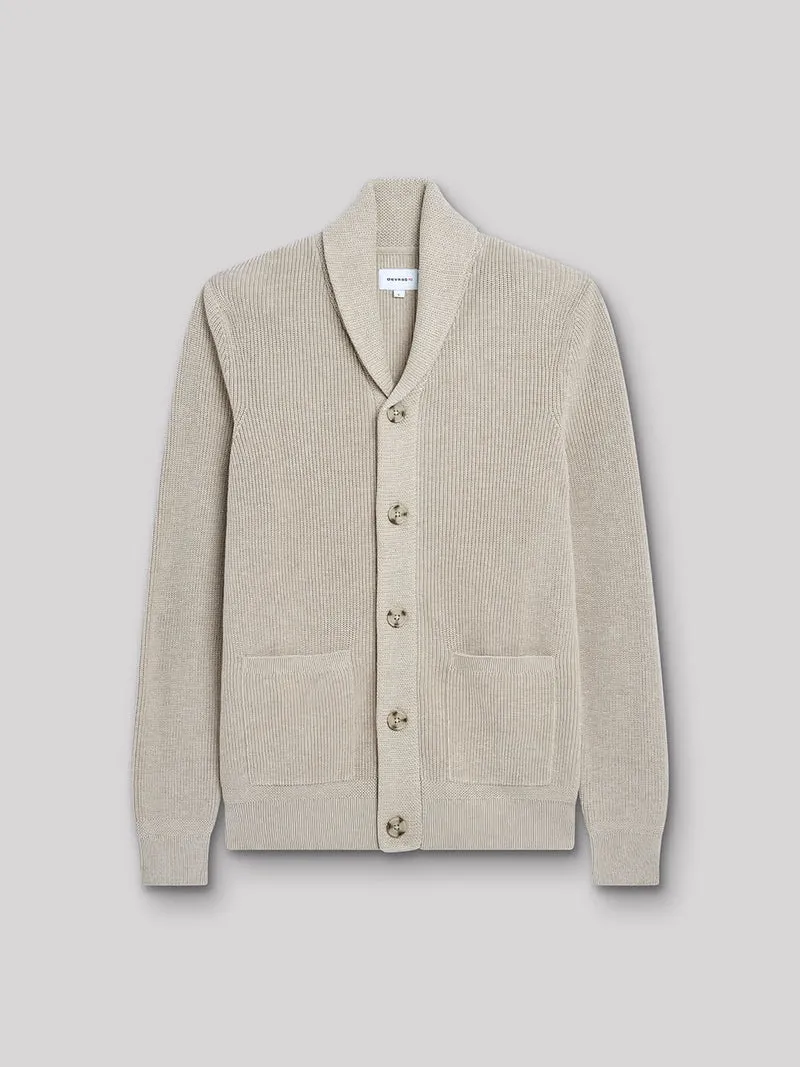 Cardigan col châle en coton