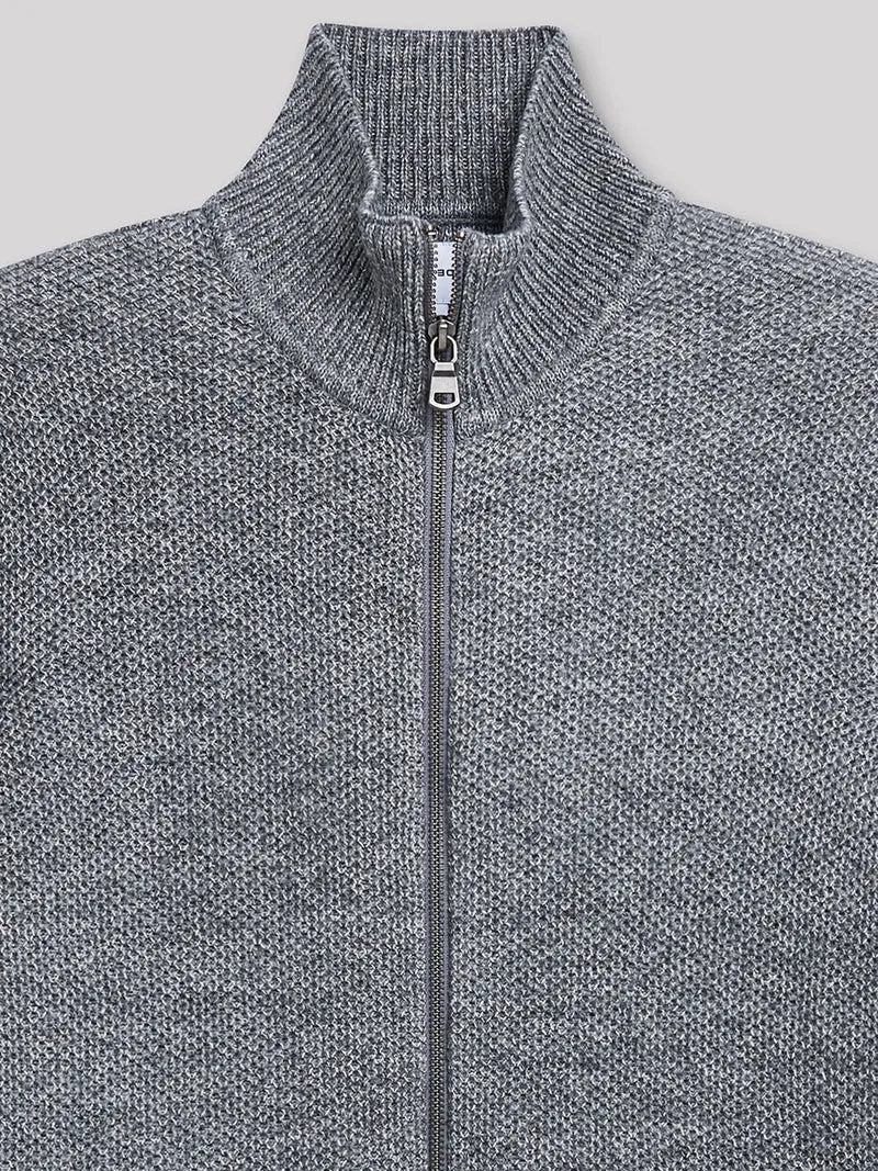 Cardigan col montant