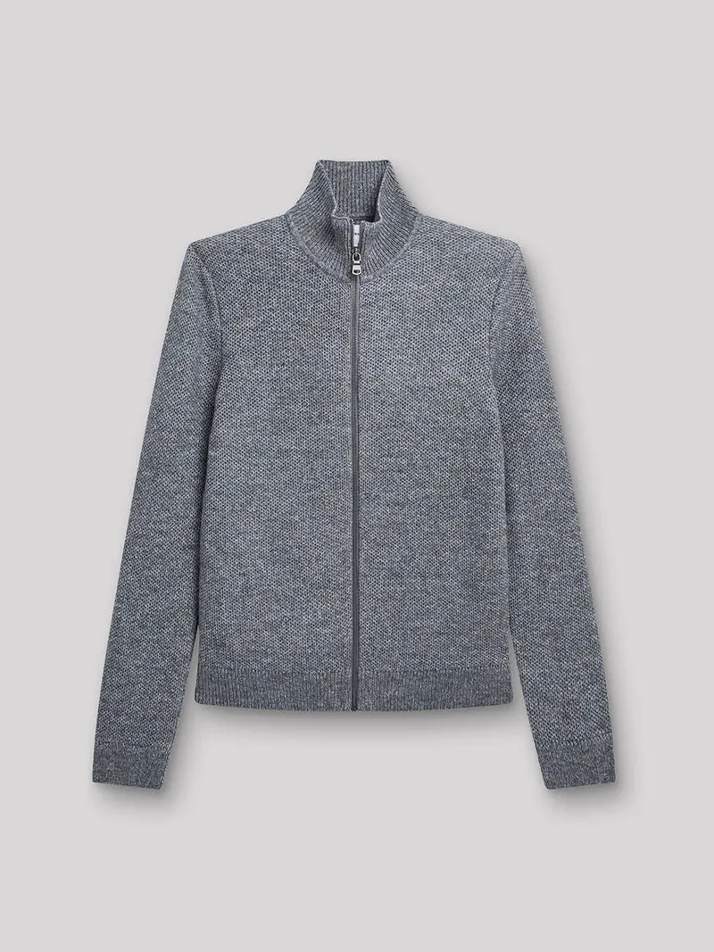 Cardigan col montant