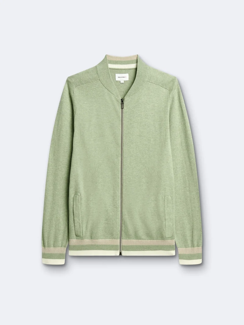 Cardigan col teddy en coton