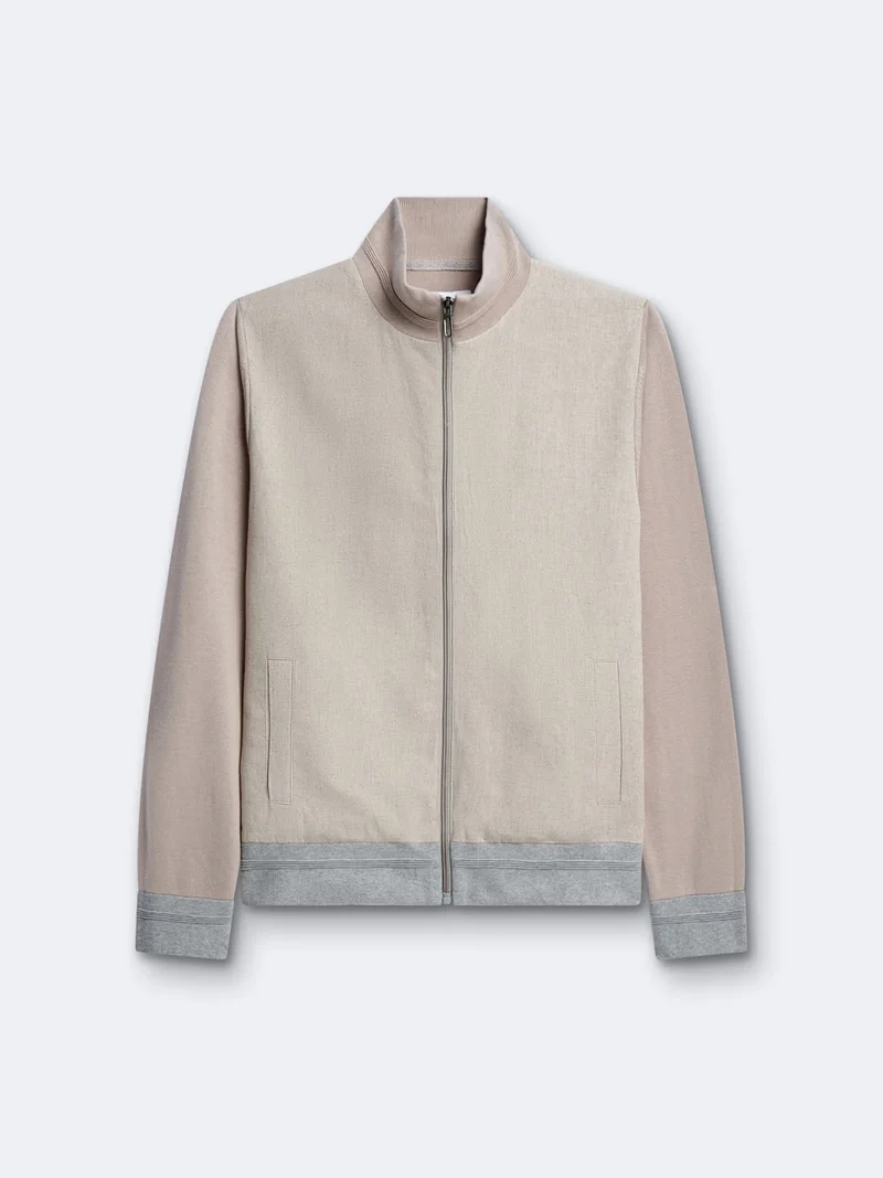 Cardigan col montant en coton