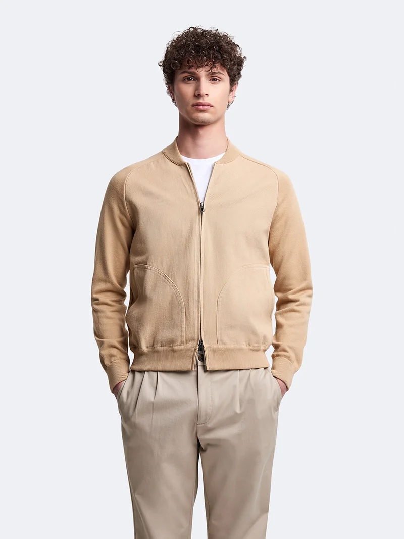 Cardigan 100% coton col teddy
