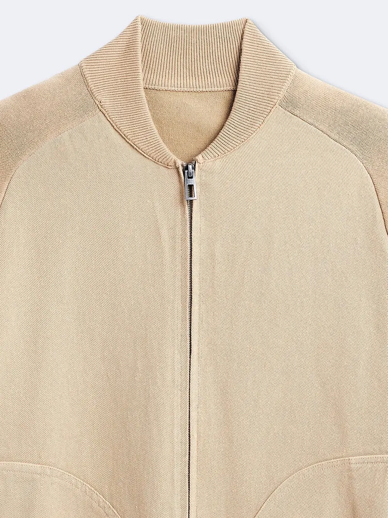 Cardigan 100% coton col teddy