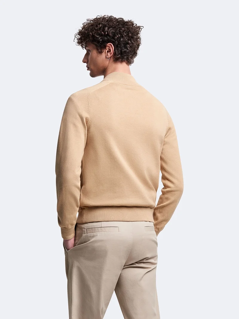 Cardigan 100% coton col teddy