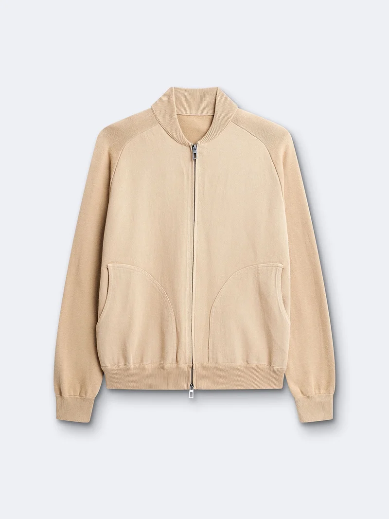 Cardigan 100% coton col teddy