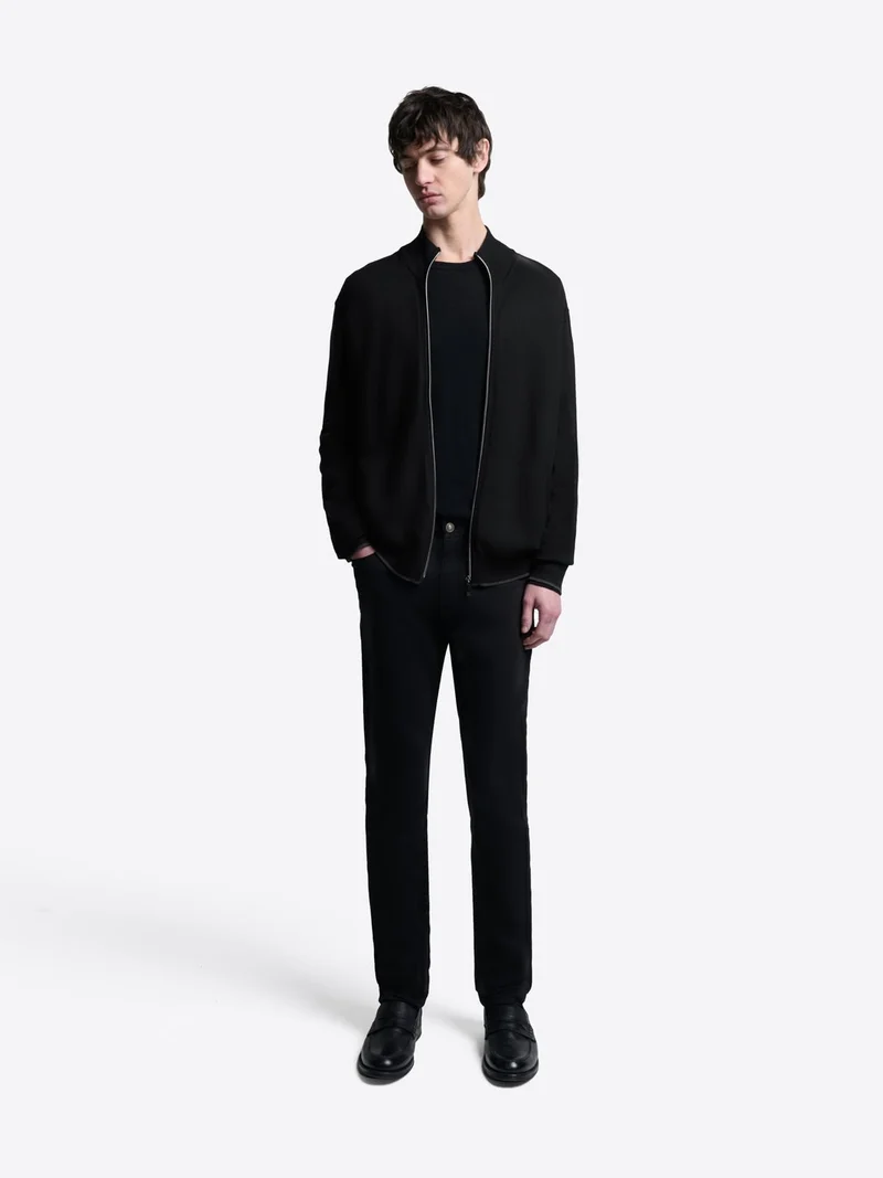 Cardigan zippé viscose certifiée