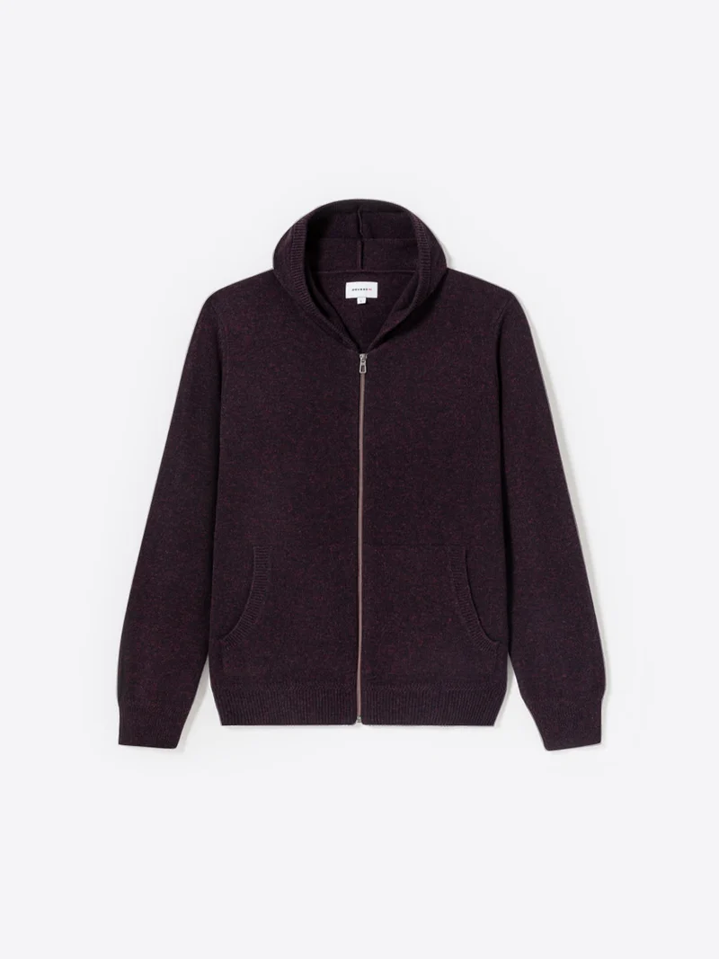 Cardigan à capuche en laine mélangée