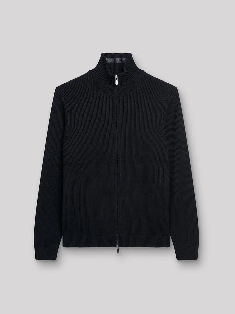 Cardigan col montant