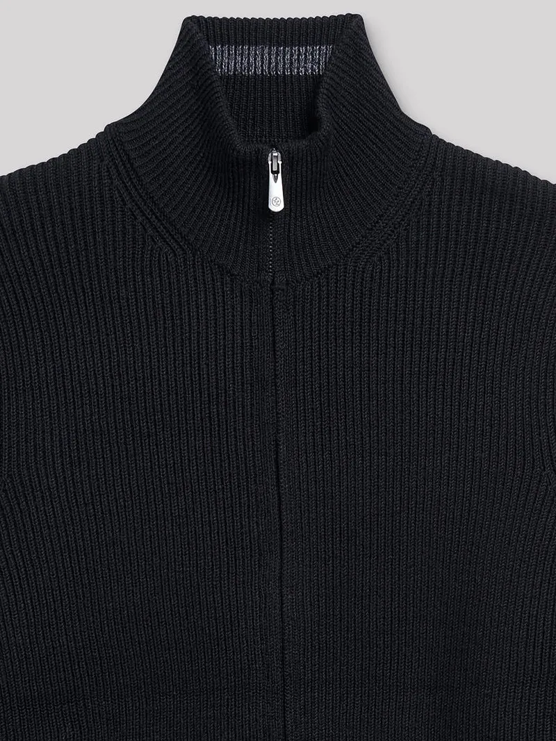 Cardigan col montant