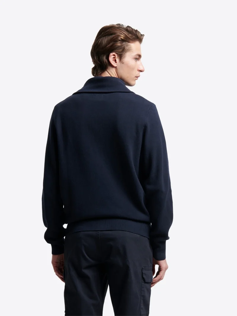 Cardigan zippé en coton bio