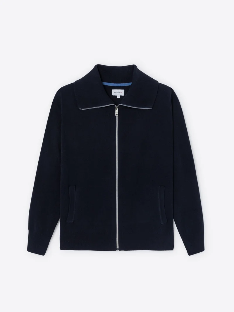 Cardigan zippé en coton bio