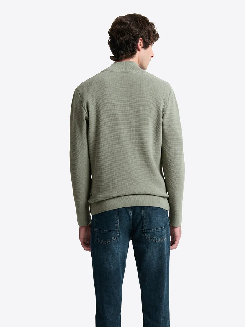 Cardigan en coton à col teddy