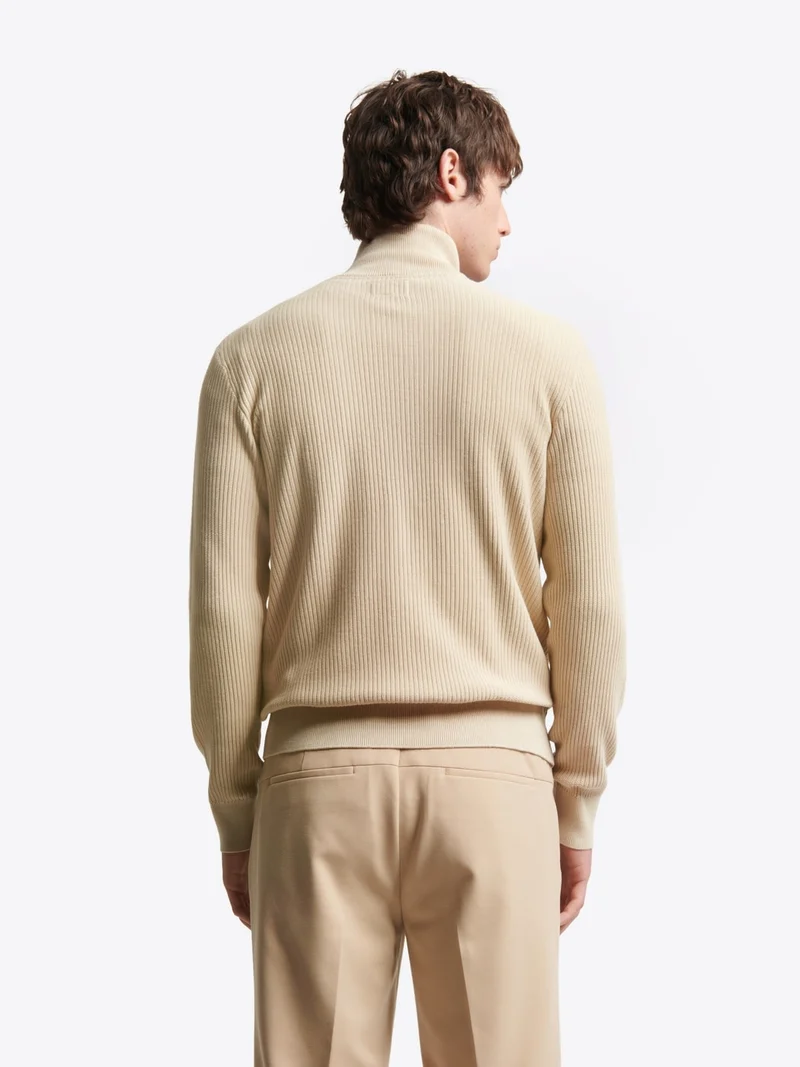 Cardigan zippé en coton bio