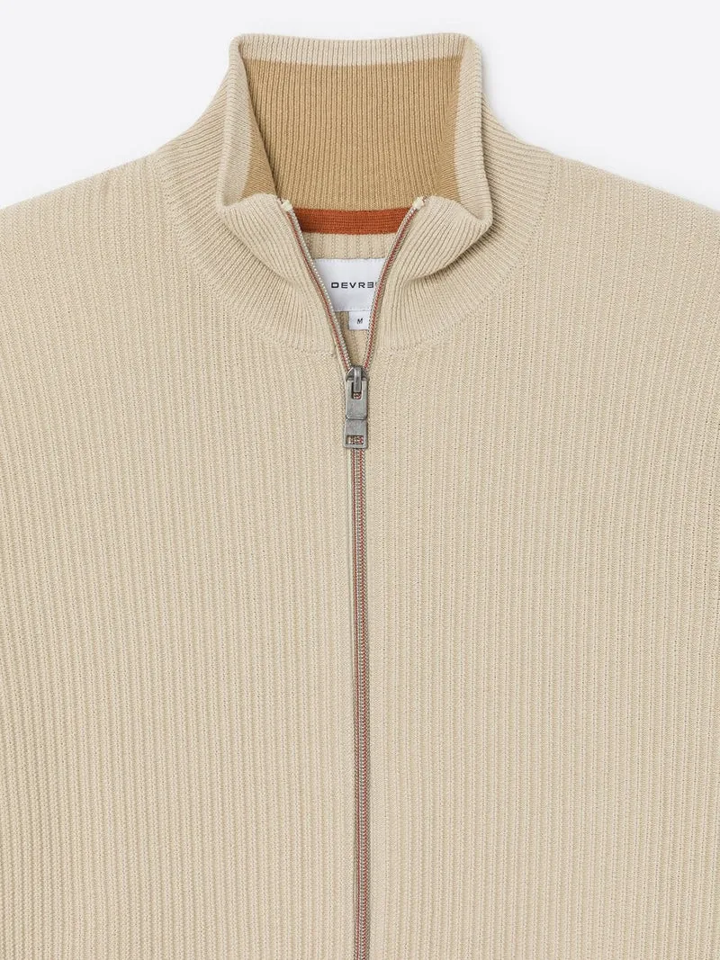 Cardigan zippé en coton bio