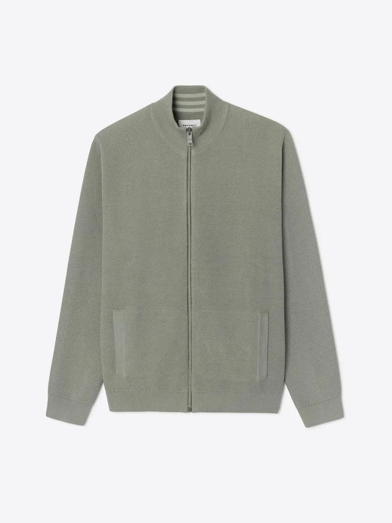 Cardigan zippé en coton bio