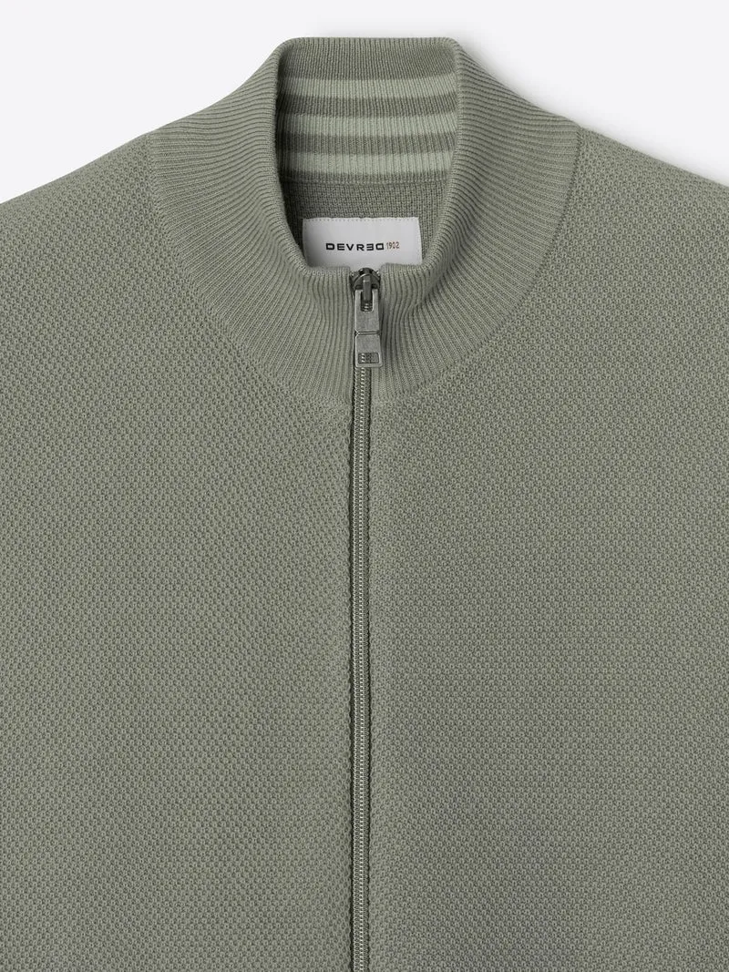 Cardigan zippé en coton bio