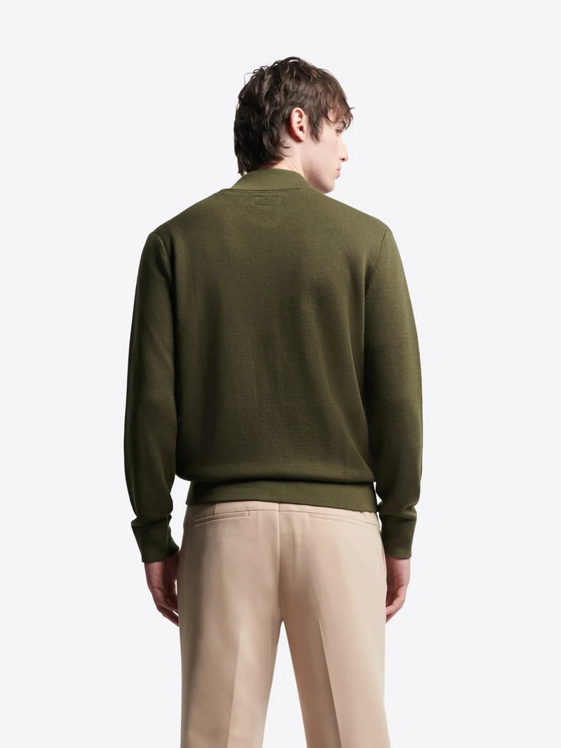 Cardigan col teddy en lyocell