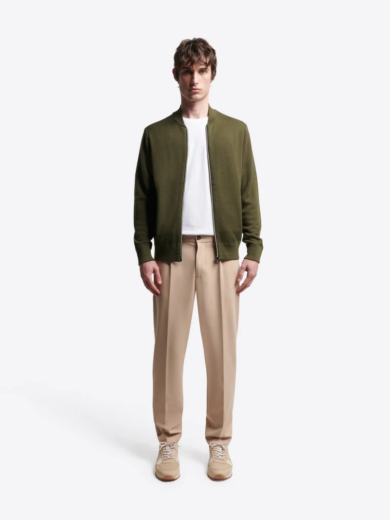 Cardigan col teddy en lyocell