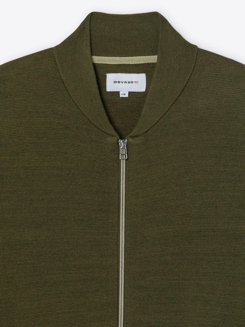 Cardigan col teddy en lyocell