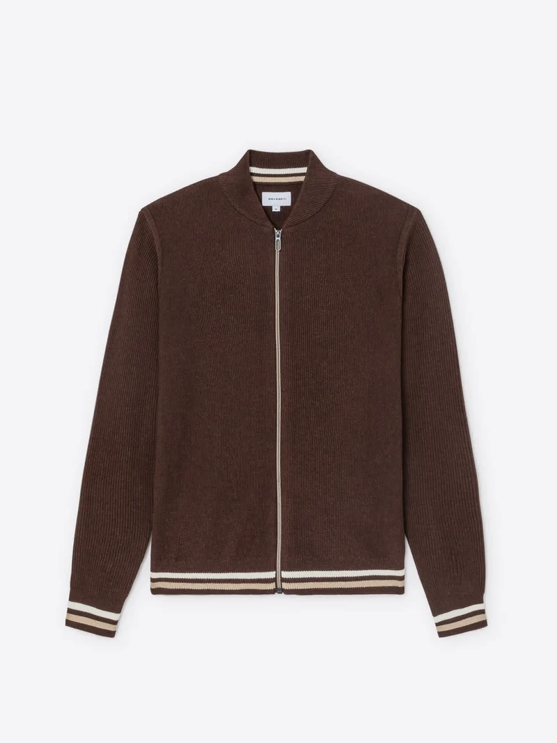 Cardigan col teddy en coton bio