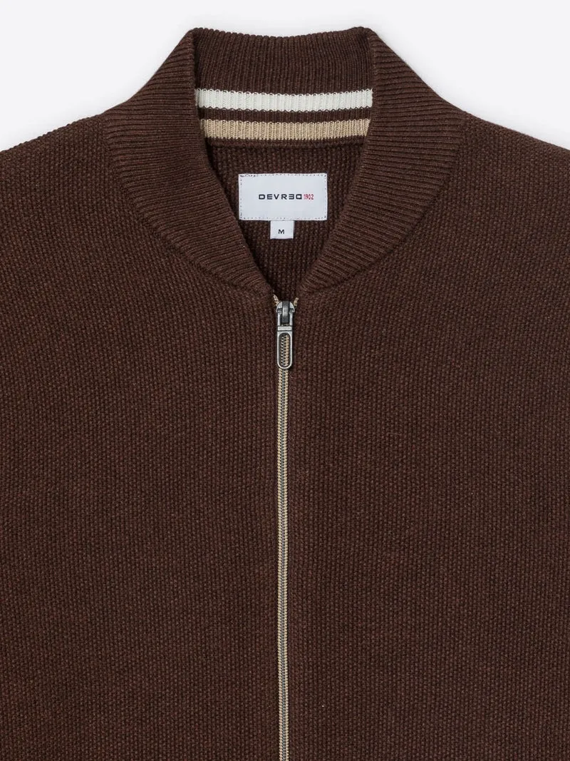 Cardigan col teddy en coton bio
