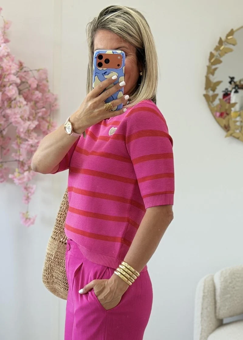 Pull Manon fuschia rouge