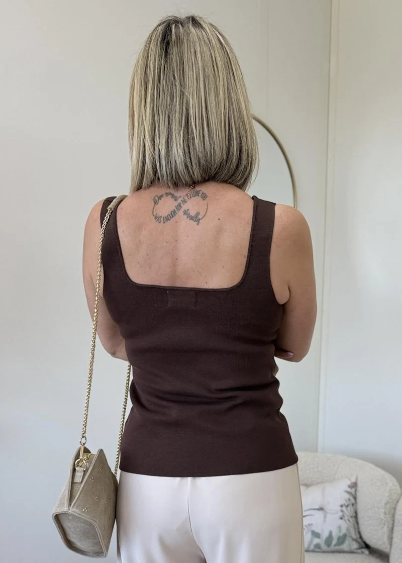 Top en maille choco