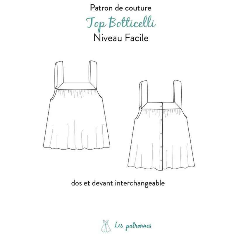 PATRON DE COUTURE PDF | Haut Botticelli | Les Patronnes | FRANÇAIS SEULEMENT