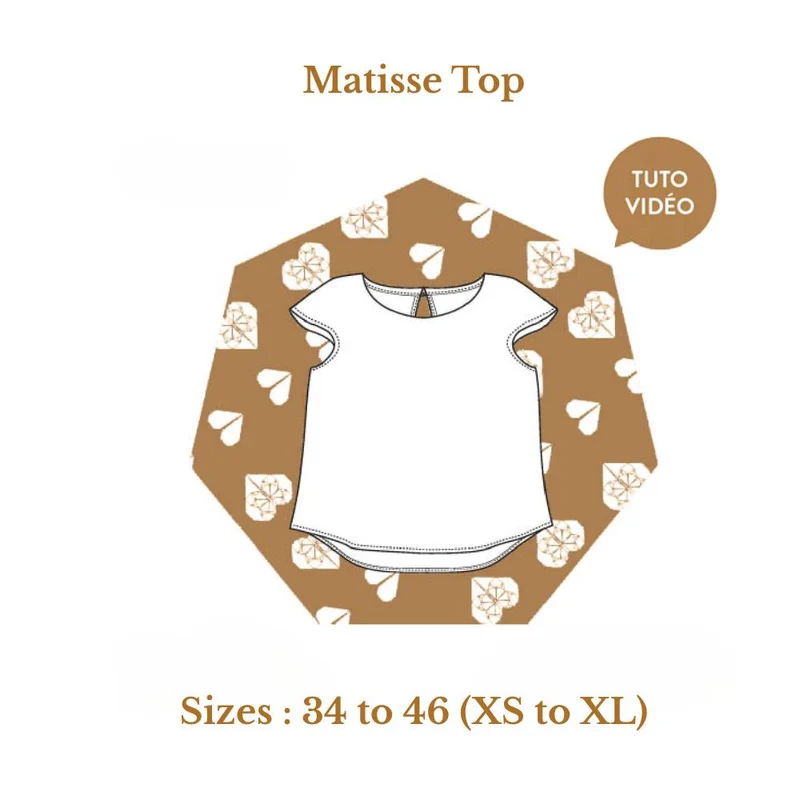PATRON DE COUTURE PDF | Haut Matisse | Les Patronnes | BILINGUE (FR/EN)