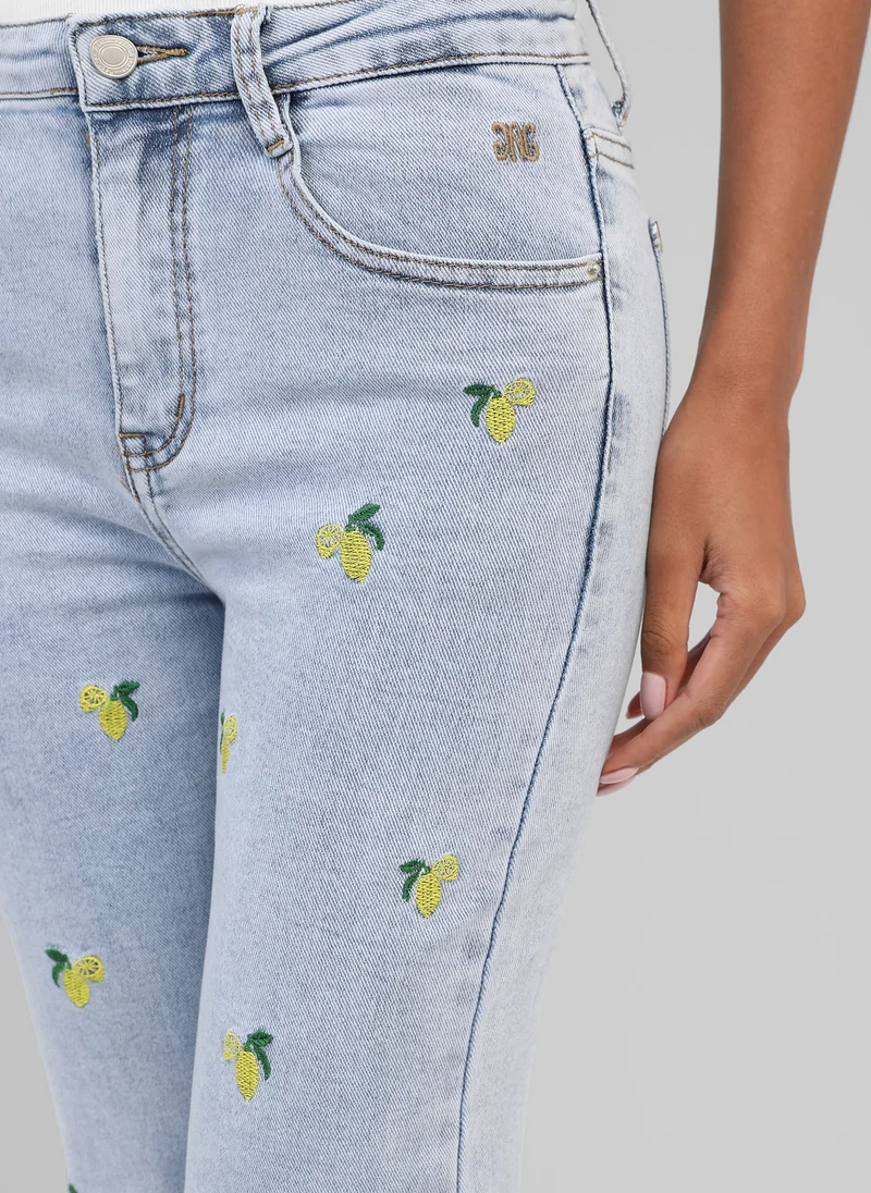 PANTALON PICITRON JEAN bleu clair