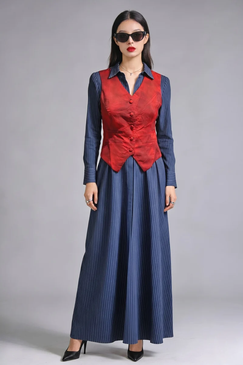 Helena|Modal Back Belt Adjusting Waistcoat