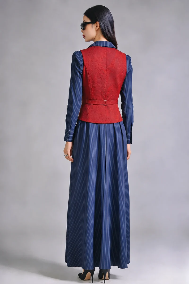 Helena|Modal Back Belt Adjusting Waistcoat