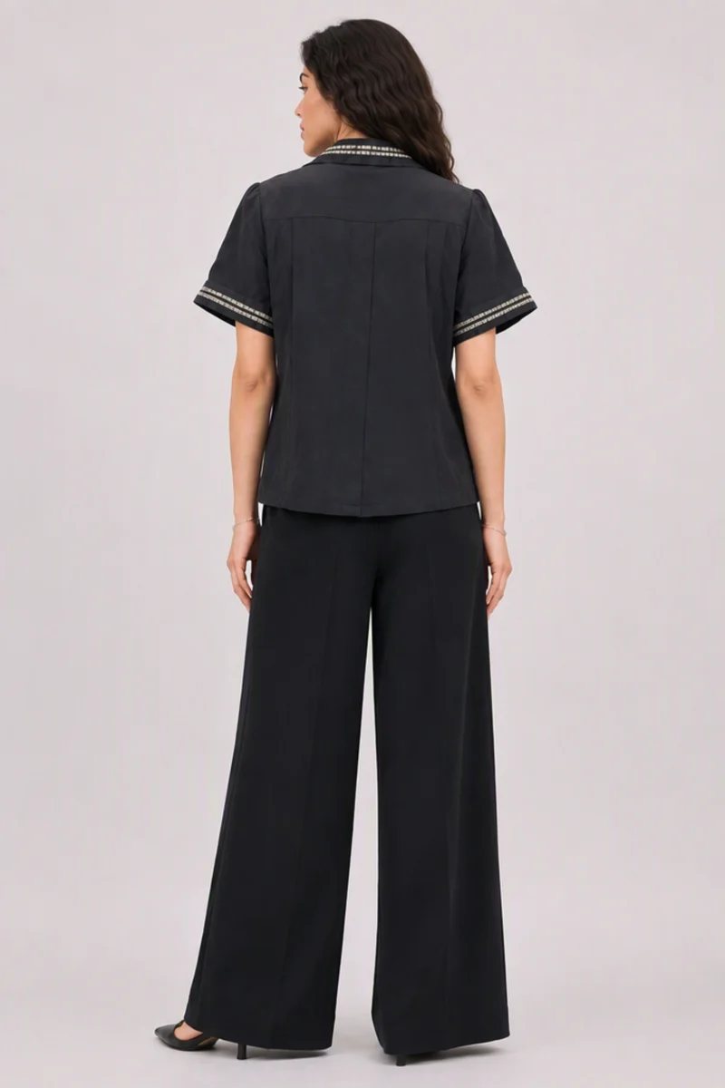 Nellie Shirt|Viscose Beaded Regular Fit Shirt
