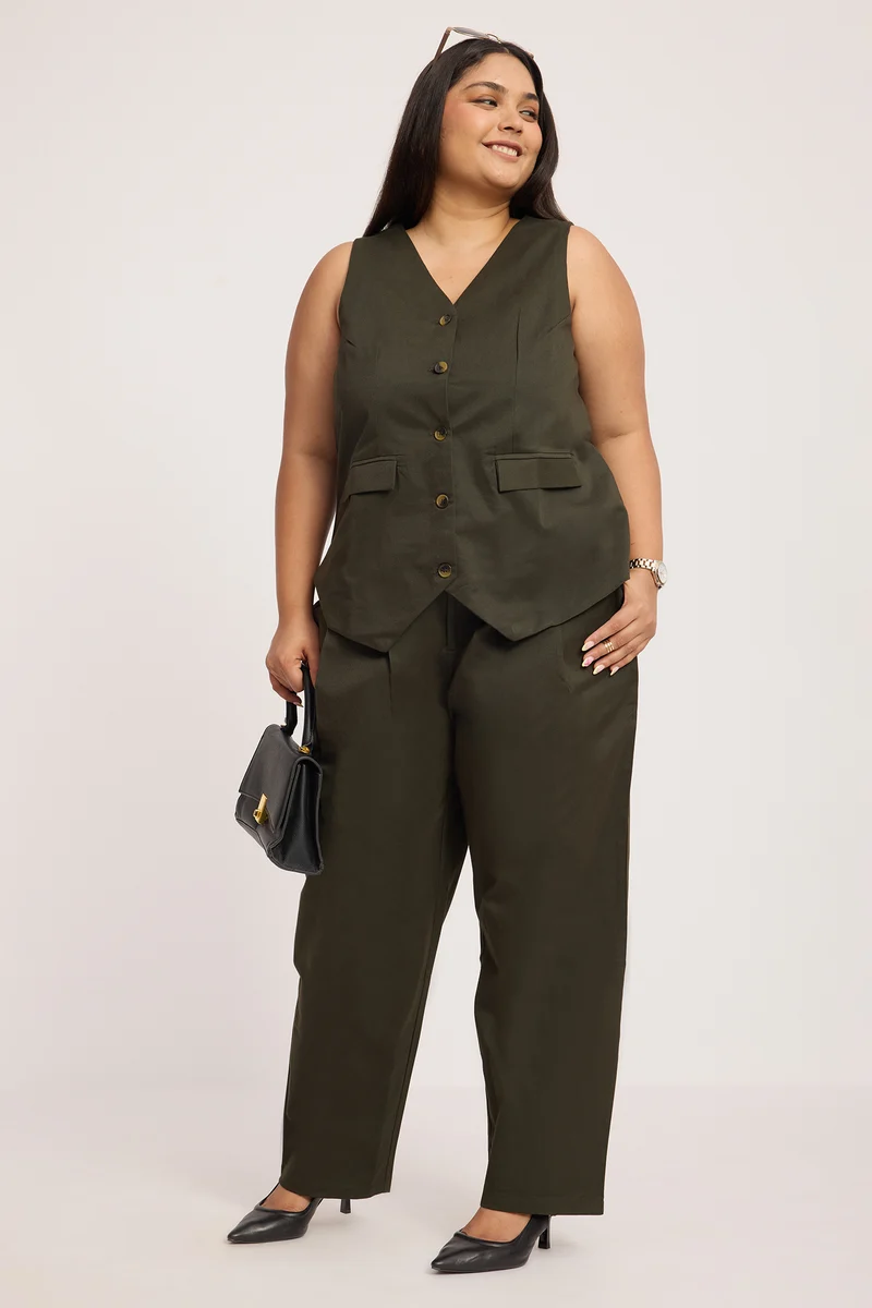 Emiyo|100% Cotton Sleeveless Vest With Buttons