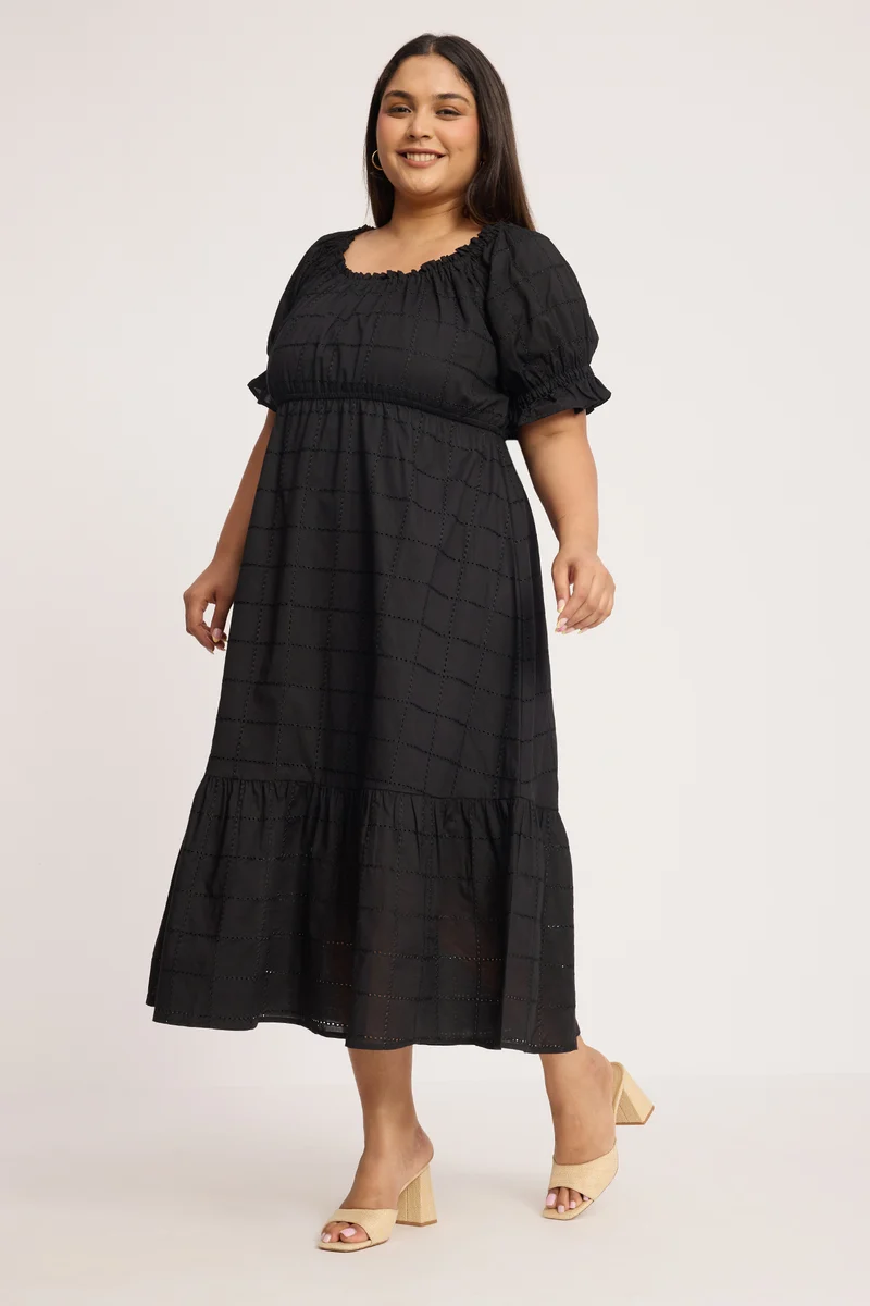 Priti|100% Cotton Off Shoulder Dress