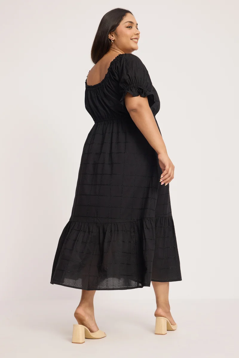 Priti|100% Cotton Off Shoulder Dress