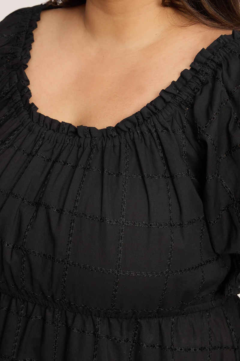 Priti|100% Cotton Off Shoulder Dress