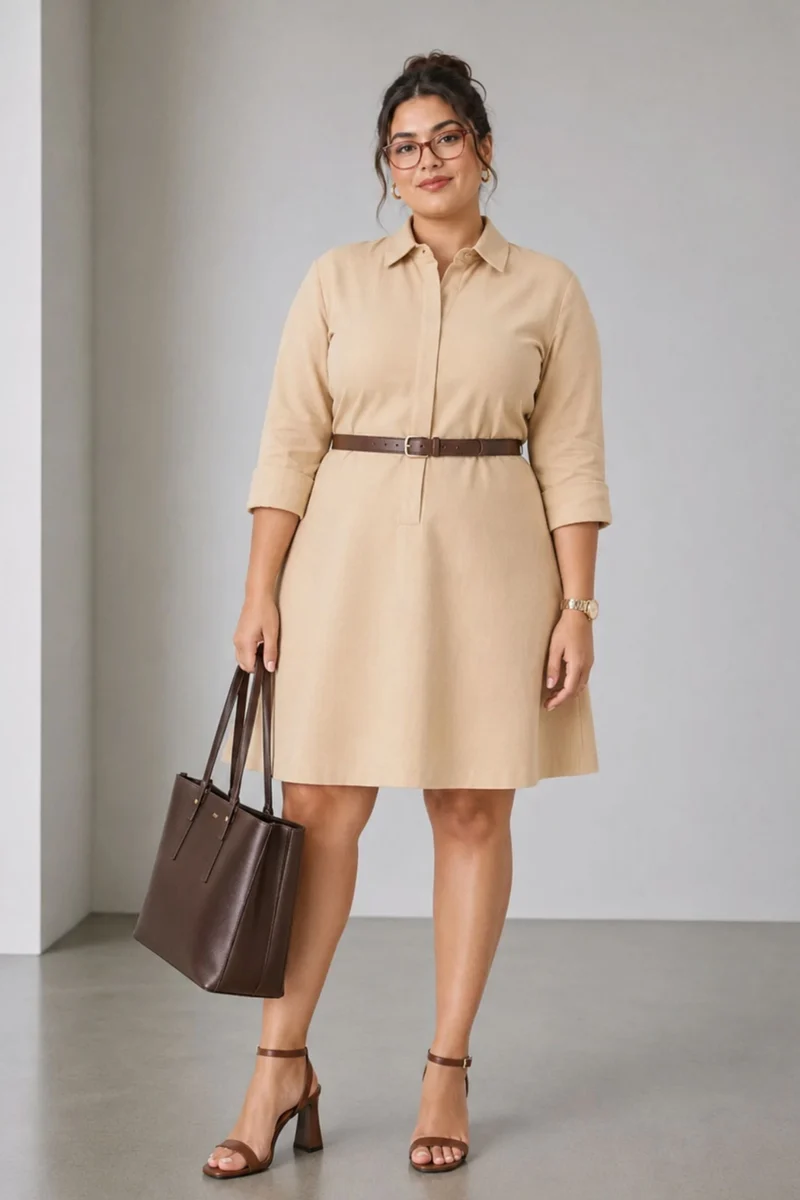 Nari|100% Cotton Button Fit & Flare
